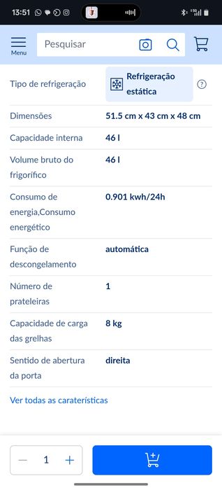 Frigorífico pequeno