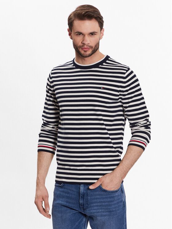 Sweter w paski Tommy Hilfiger XXL