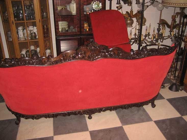 kanapa przedwojenna  czerwona