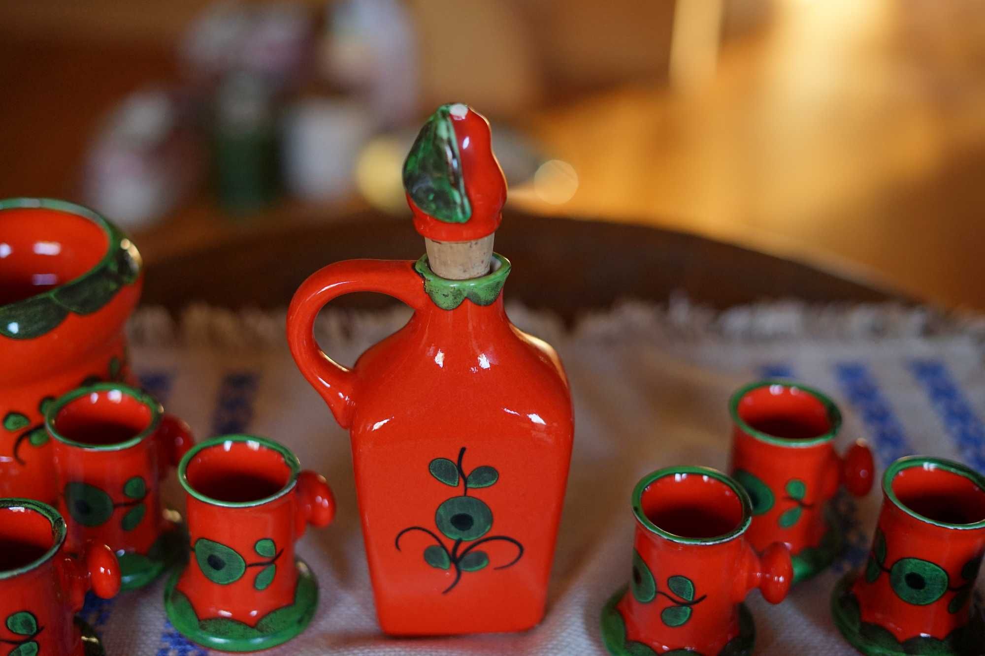 Villeroy&Boch Piroschka ceramika lata 60-70 kieliszki karafka but