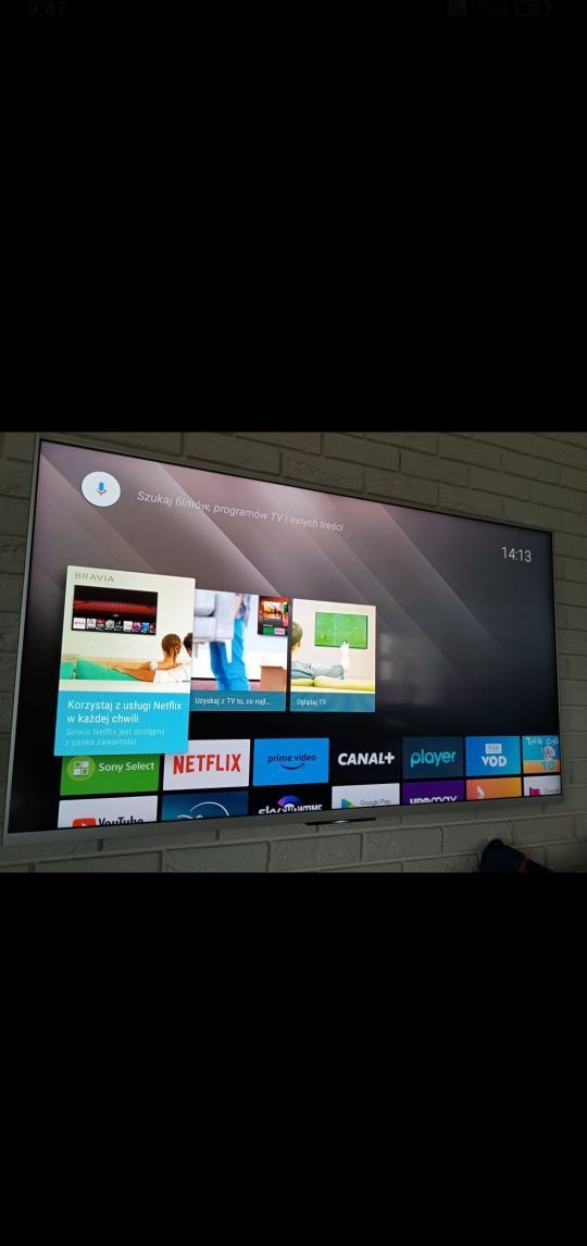 Telewizor sony 50" led dvbt2 hevc smart tv android wifi youtube