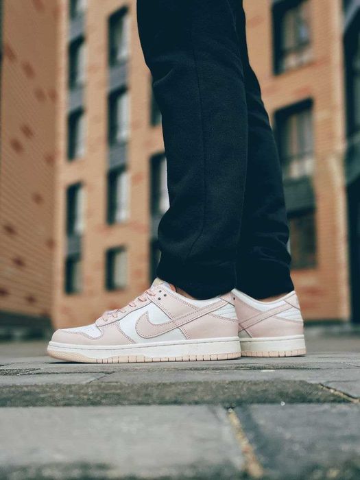 Жіночі кросівки Nіке Dunк Low білий з рожевим 3366 ХІТ