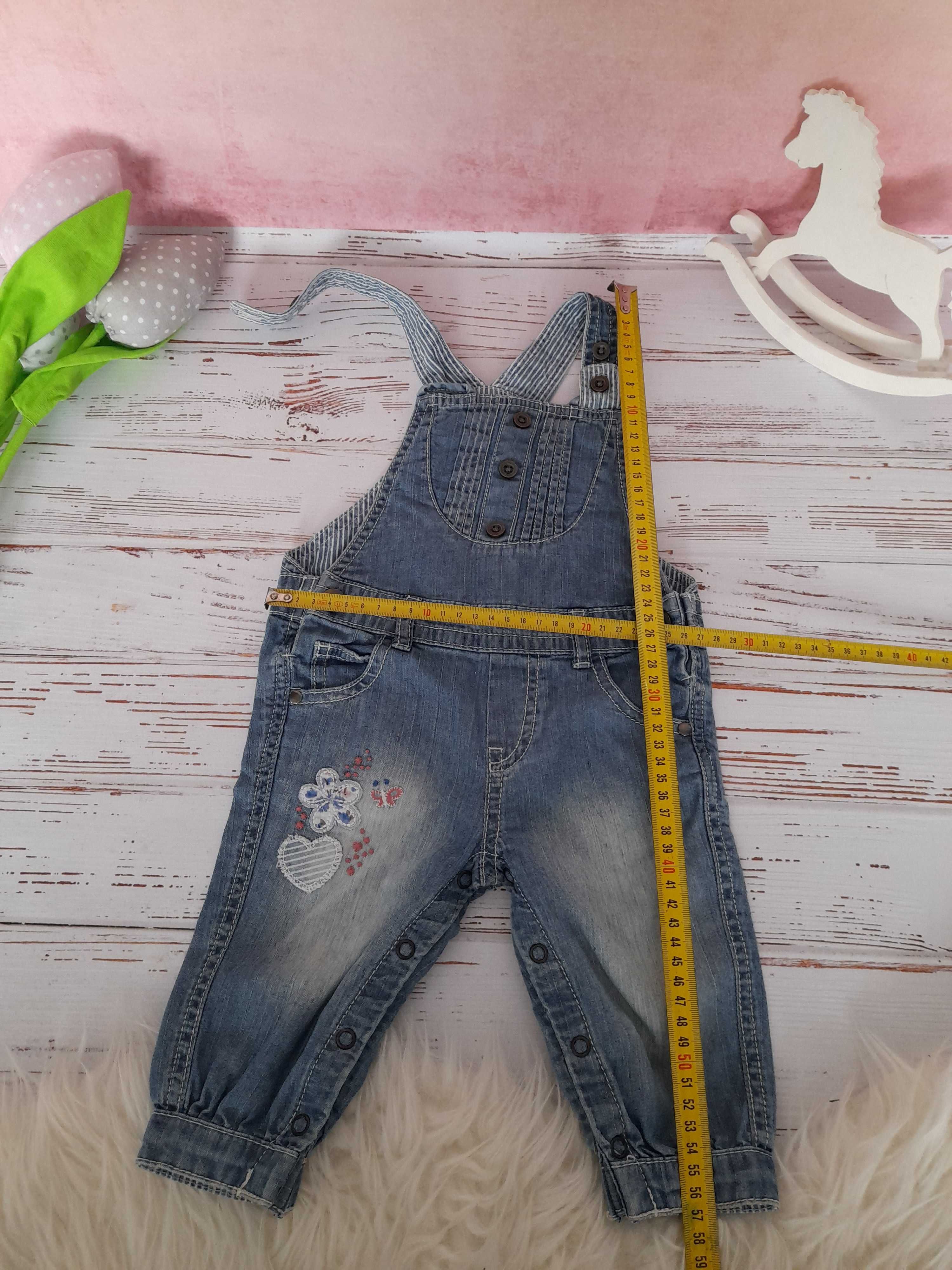 Zestaw świąteczny ogrodniczki jeansowe body z reniferem Mikołajki 80