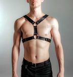 Uprząż męska klasyczna na klatkę piersiową Harness ozdobny Pas uprzęży
