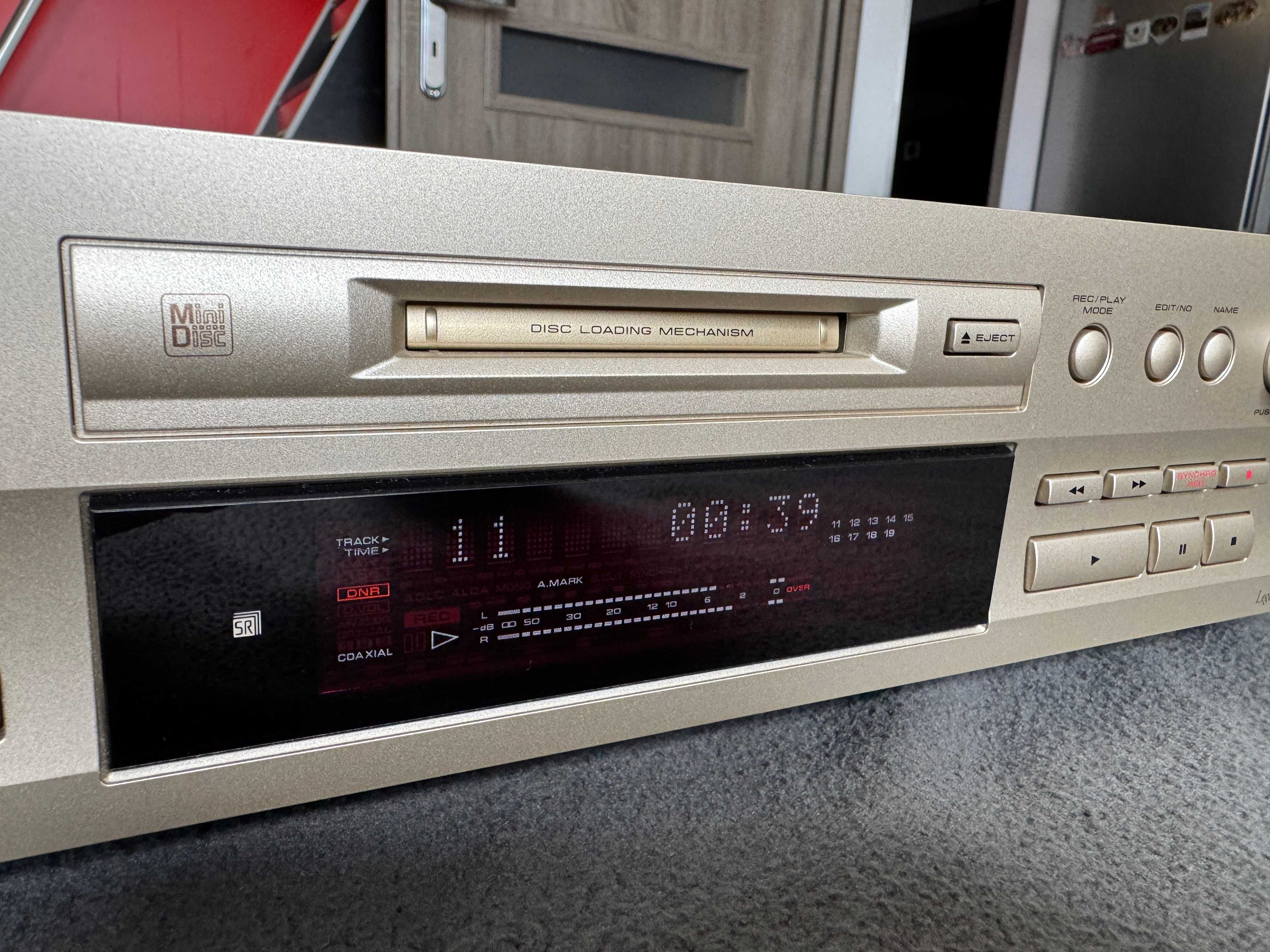 Minidisc Pioneer MJ-D5 złoty szampański z DAC