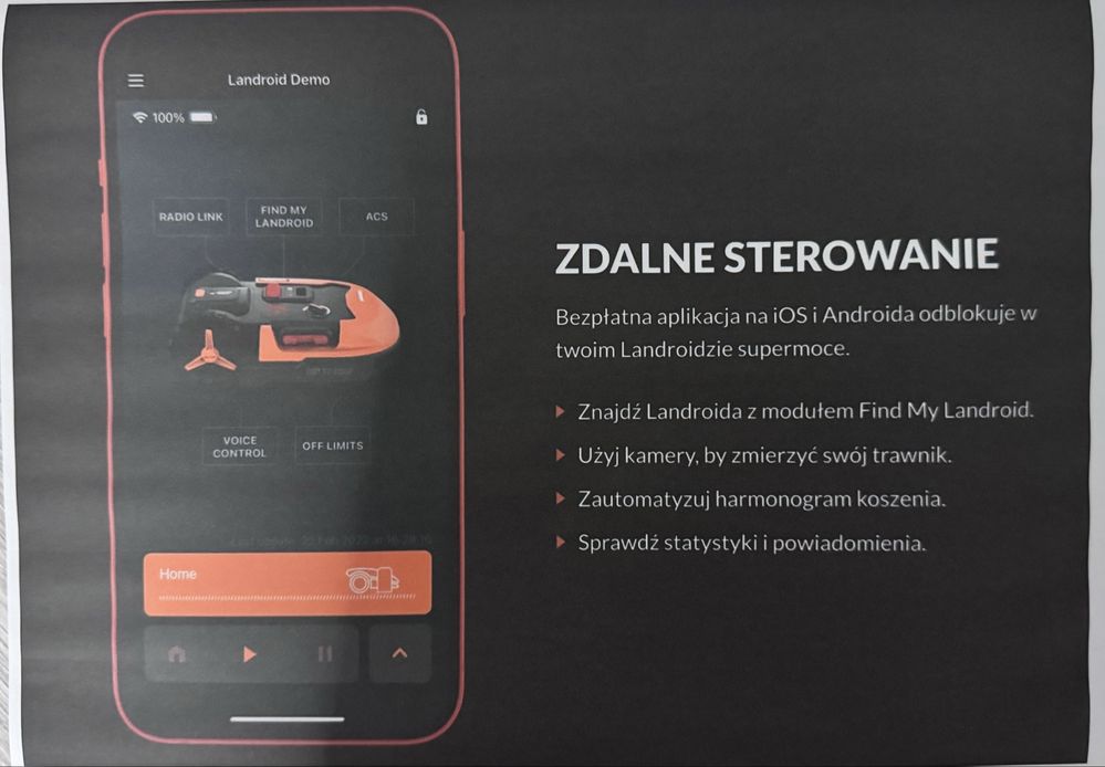 Robot koszacy Worx vision kameraHD  GPS nowy PL gwarancja