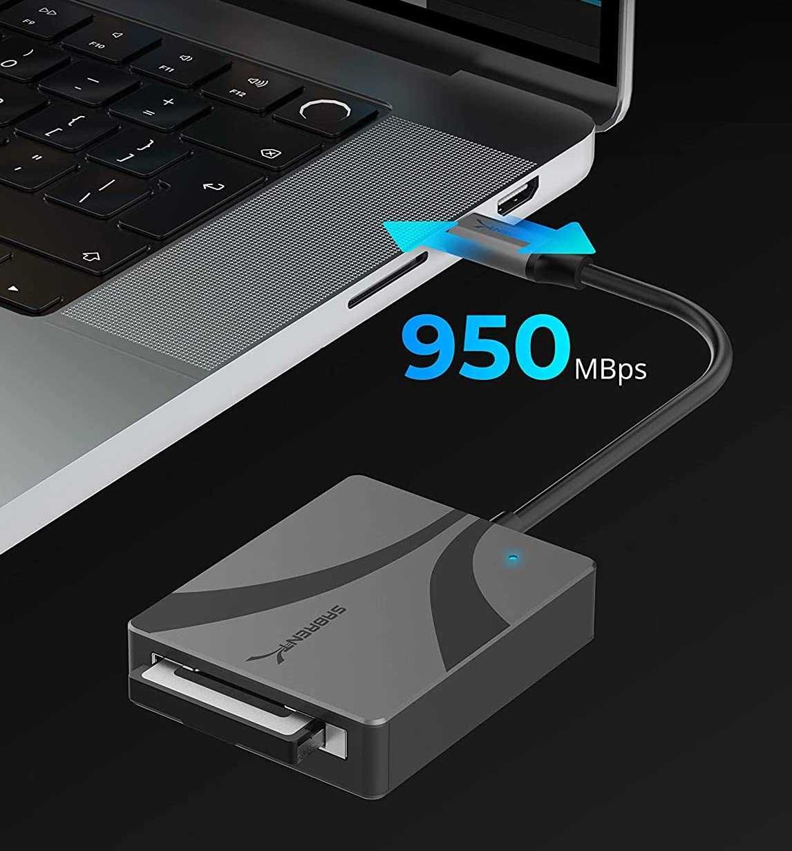 Leitor de cartões CFexpress tipo B com cabo USB-C  NOVO