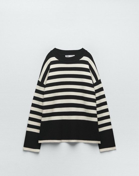 Светр Zara беж в полоску S