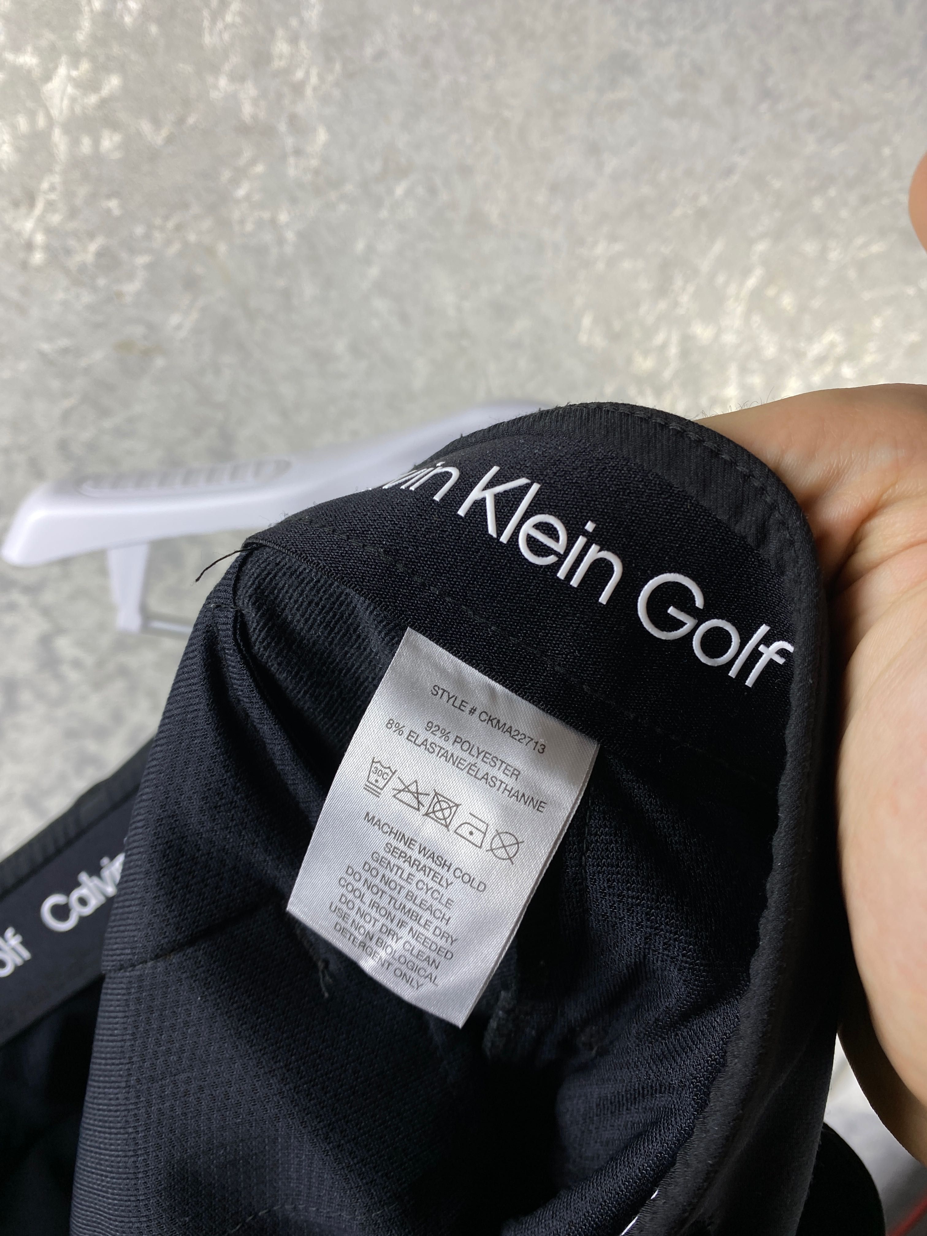 Мужские стрейчовые черные штаны Calvin Klein W36