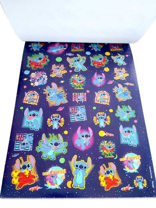Naklejki dla dzieci 20 kartek książeczka Stitch ok 1000 naklejek