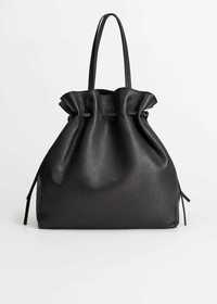 Жіноча шкіряна чорна сумка MANGO (Іспанія)