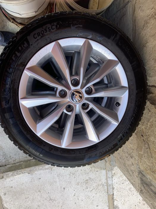 Диски титанові R16 5/112 резина зима 205/55 Michelin