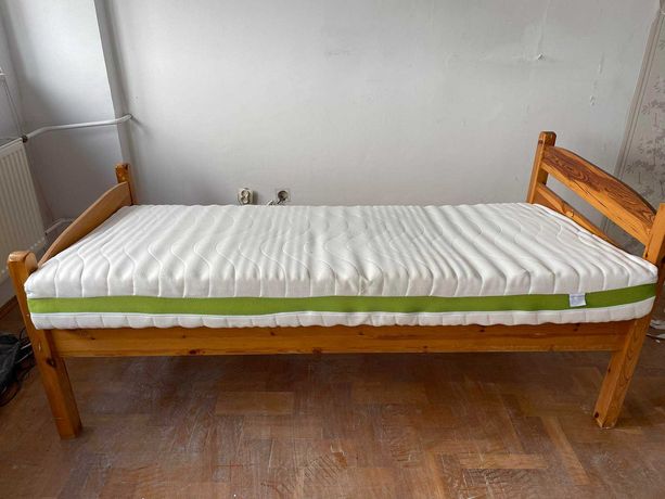 Łóżko osobowe + materac 90x190 OKAZJA