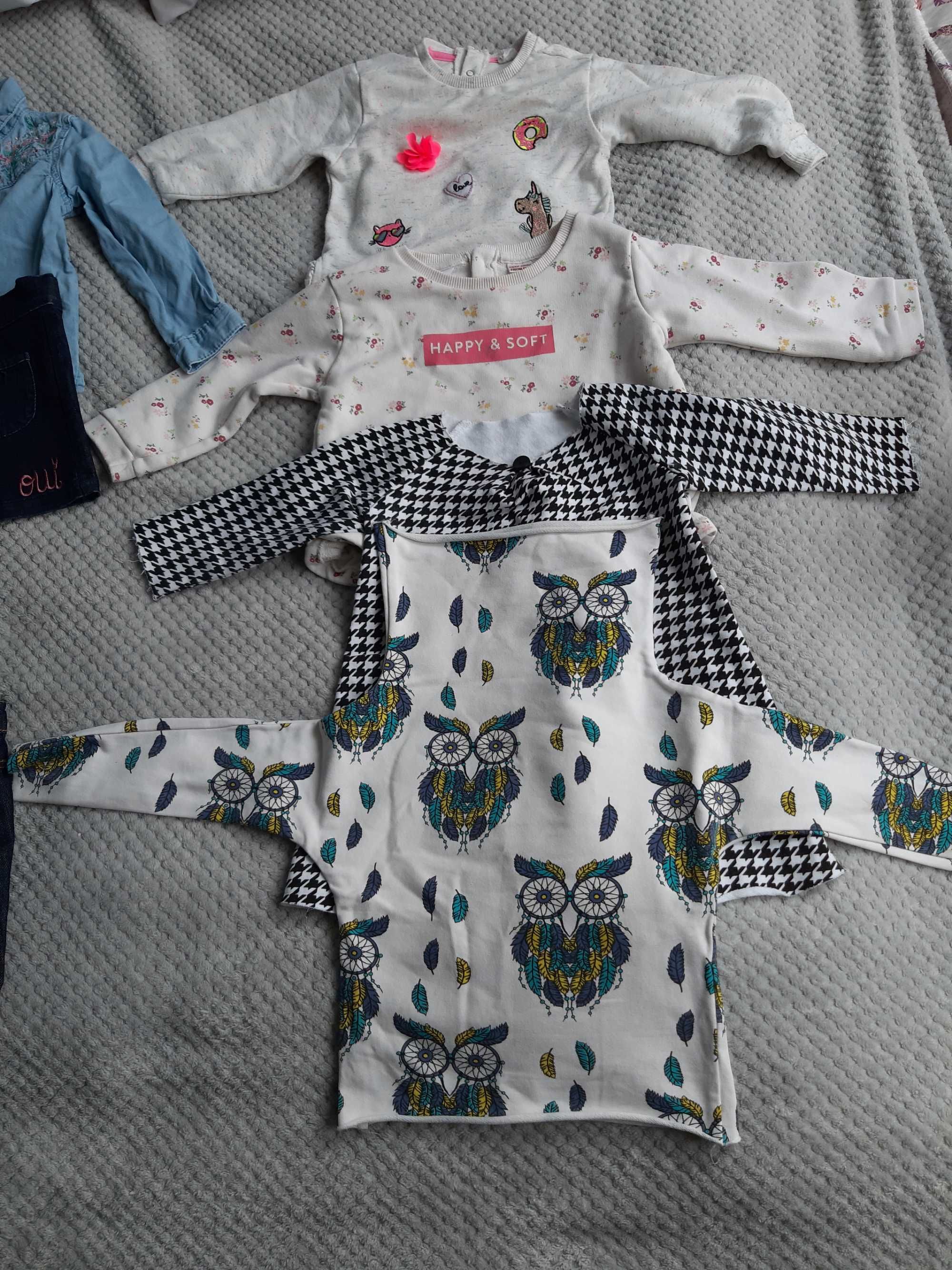 Zestaw ubranek dla dziewczynki 74-86 ZARA,RESERVED, LUPILU