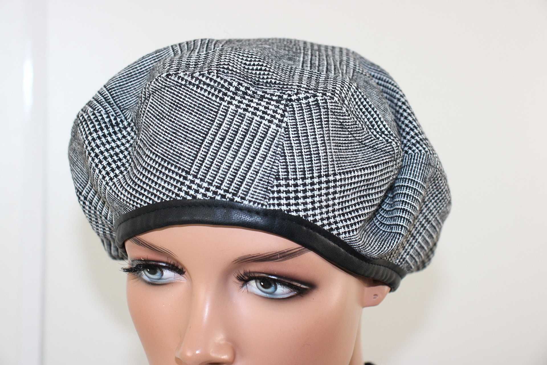 sw8 H&M stylowy beret damski na podszewce z wełną One Size