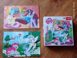 My little pony - puzzle Trefl 2 x 50 elementów + Jej Wysokość Zosia