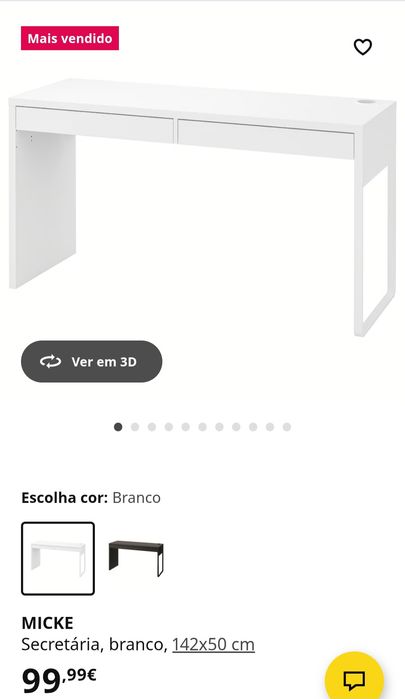 Secretária Micke ikea