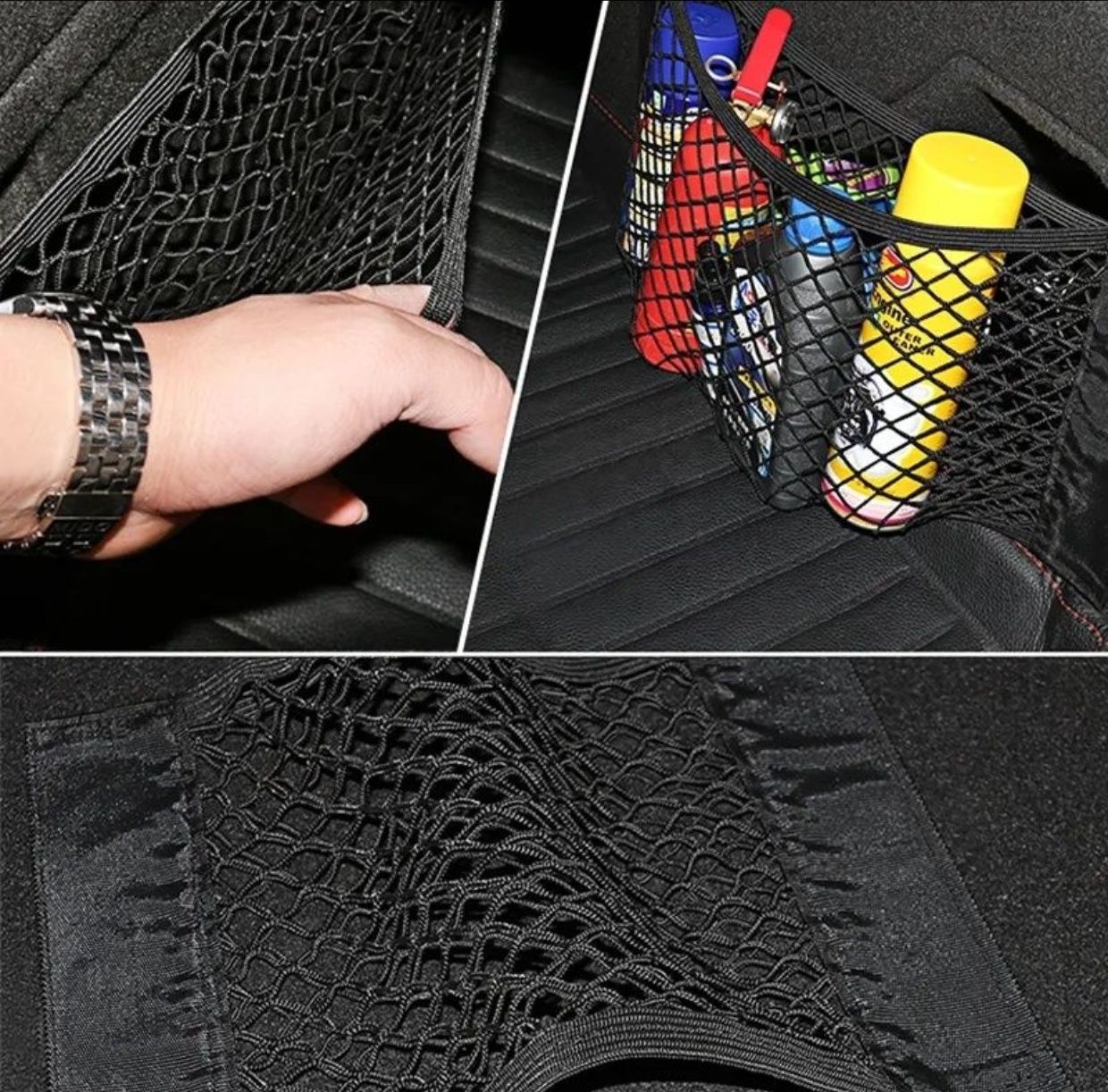 Сетка на липучке карман в багажник органайзер в авто сетка на липучках