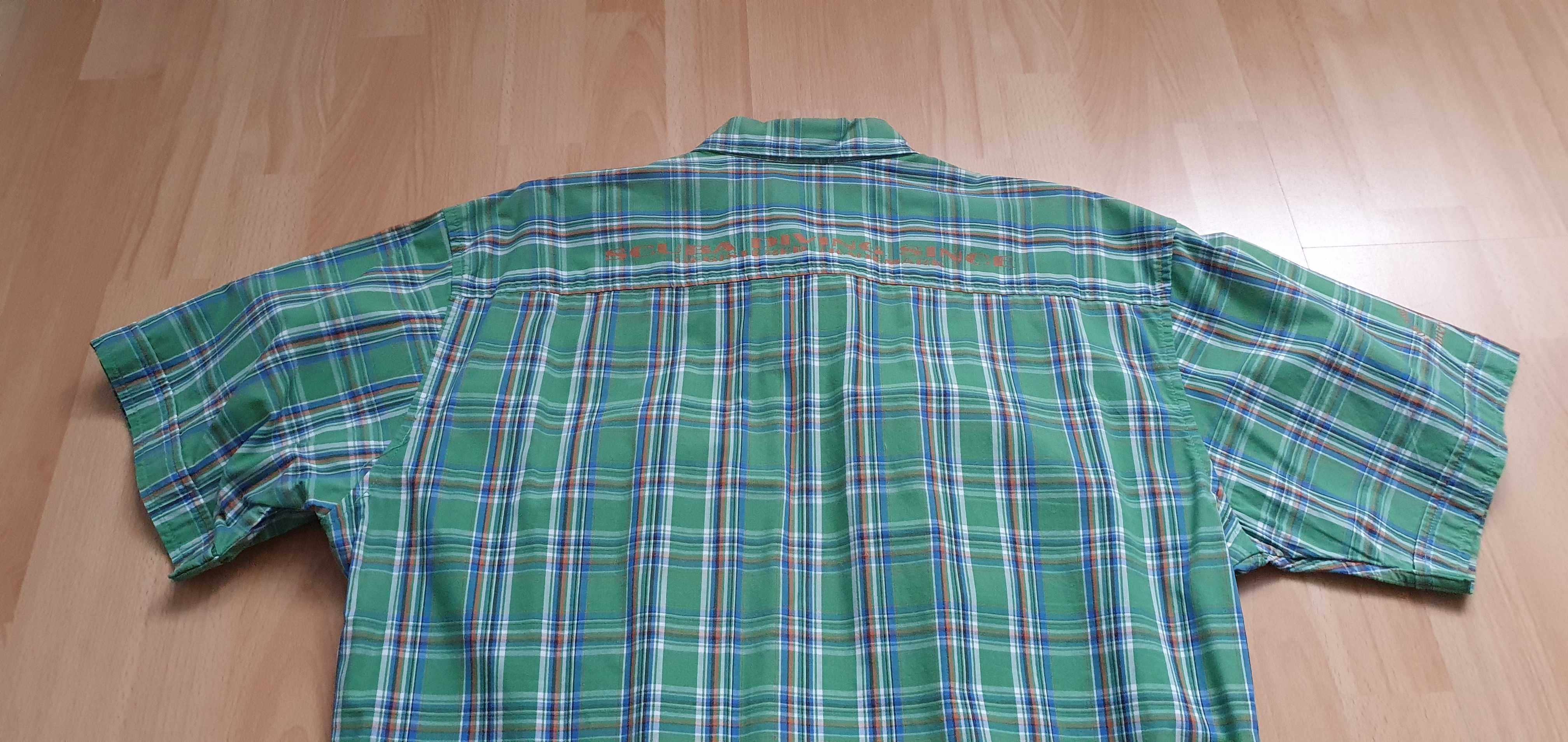 Zielona koszula w kratę firmy Tom Tailor rozmiar L