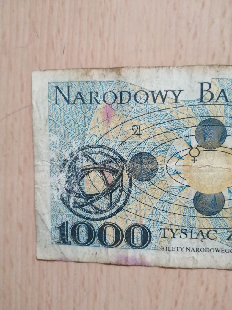 Banknot 1000 złotych z 1982 roku