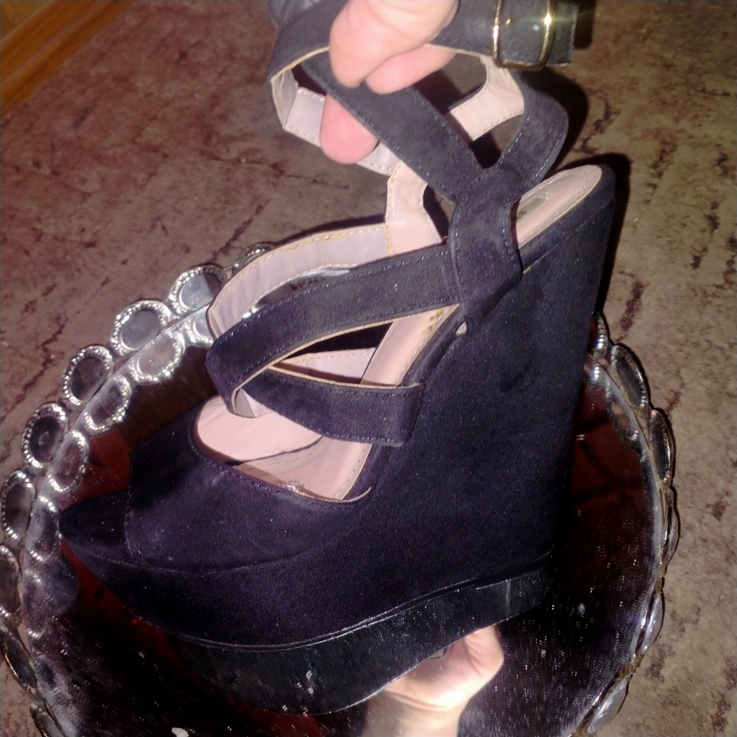Buty czarne zamszowe 37rozmiar High Hells,Pole Dance