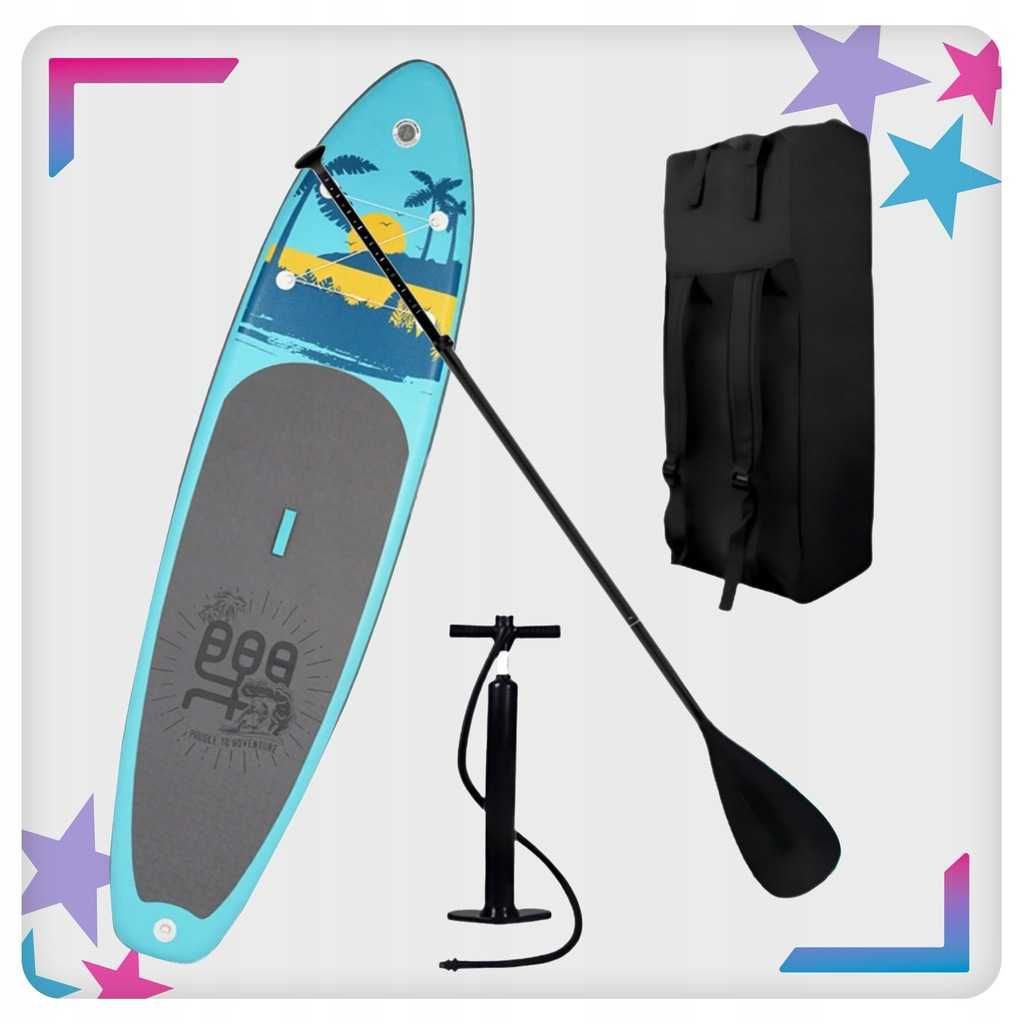 Deska SUP do pływania 335 cm pompowana z wiosłem i akcesoriami