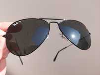 Okulary Oprawki Ray-Ban Aviator czarne z  polaryzacją  - uszkodzone sz