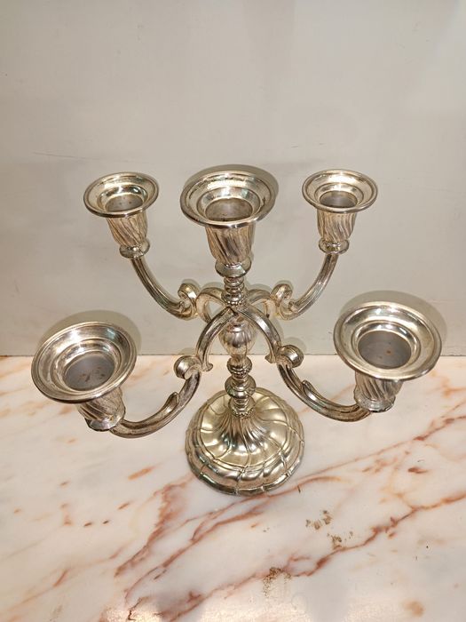 Candelabro / castiçal cinco lumes fabricado na Alemanha Ocidental pela