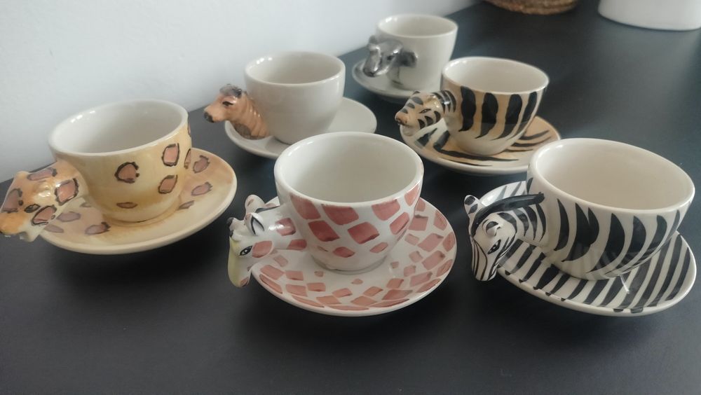 Filiżanki ze spodkiem Safari do espresso