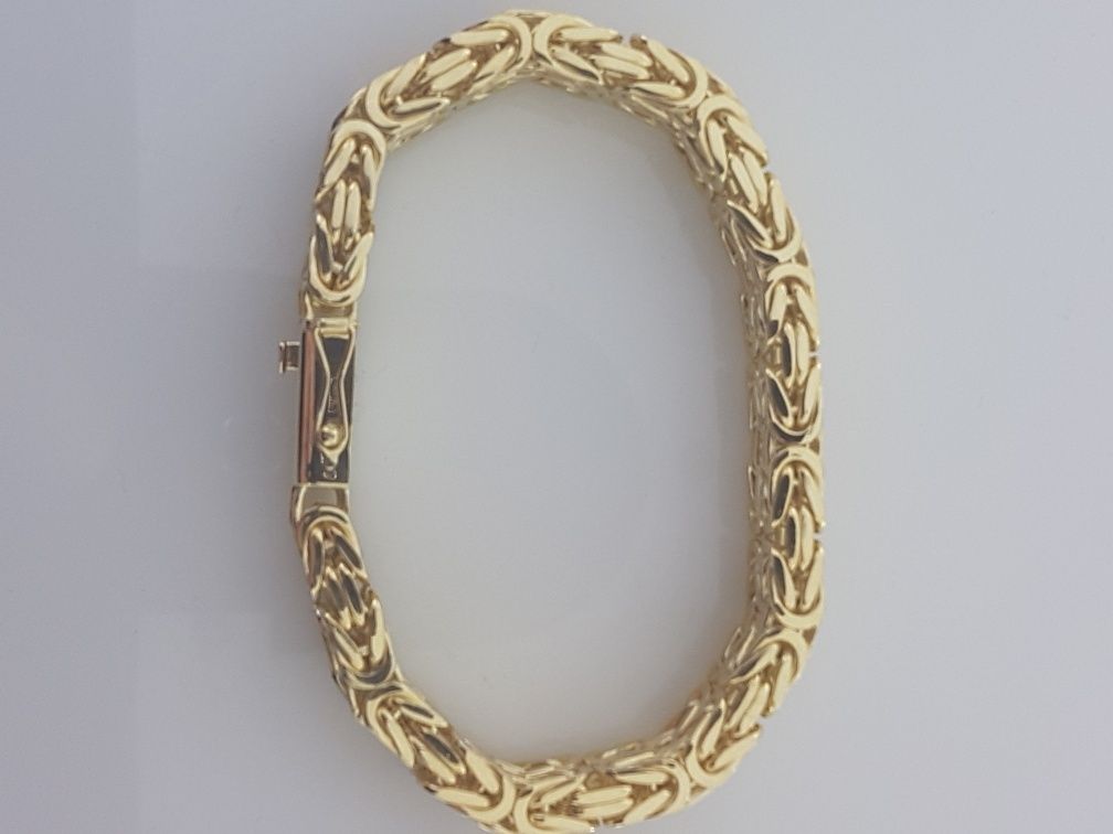 Złota bransoletka o splocie Królewskim 110,32g/21,5cm(2014)