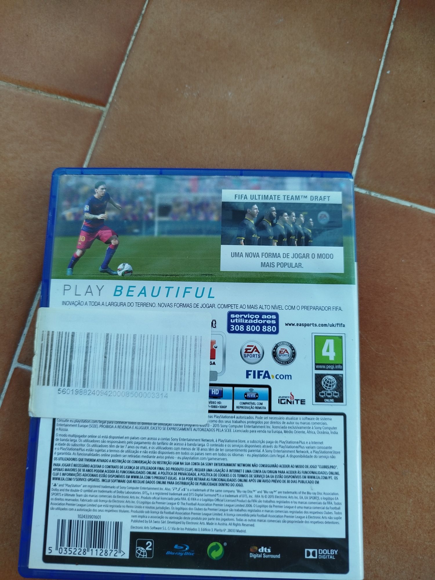Jogo FIFA 16 PS4
