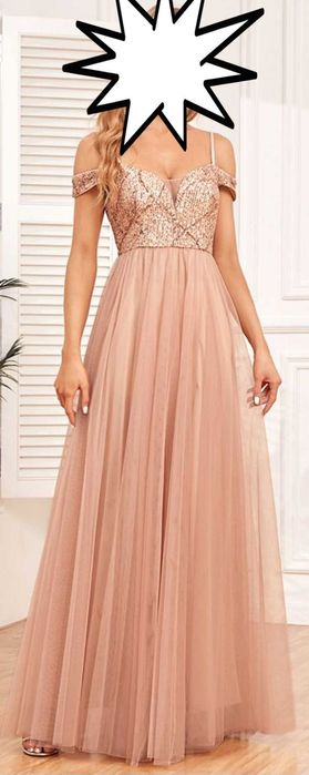 Długa sukienka wizytowa NOWA. rozm. XL.