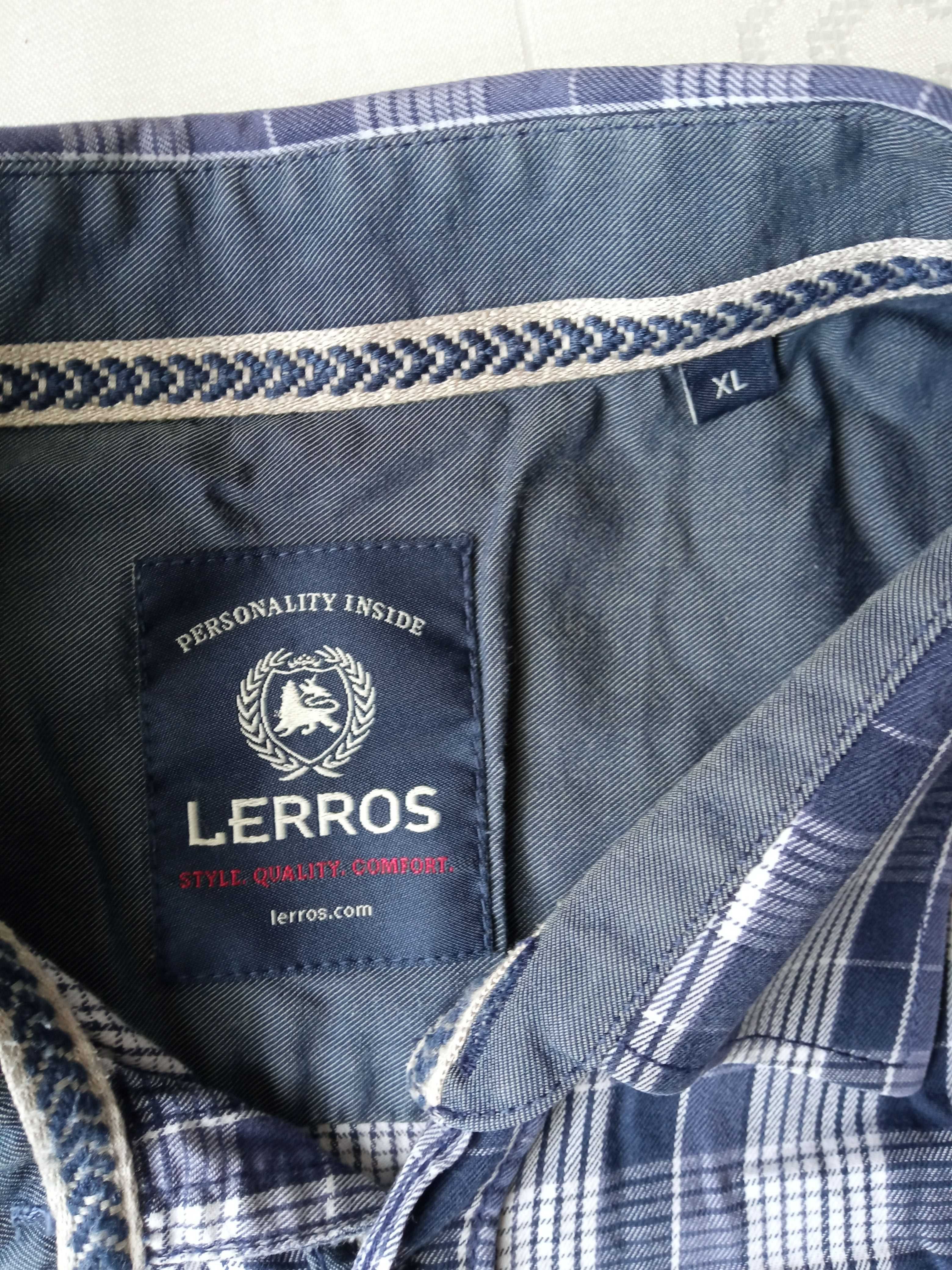 Lerros męska koszula bawełniana w kratkę r XL