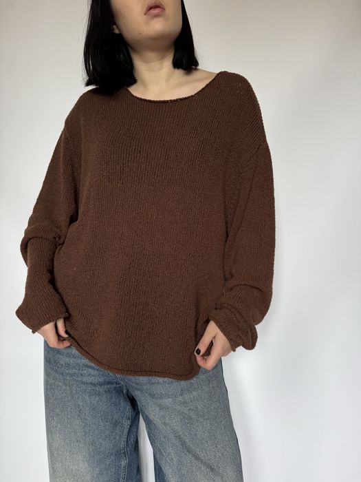 Вʼязаний шоколадний джемпер светр