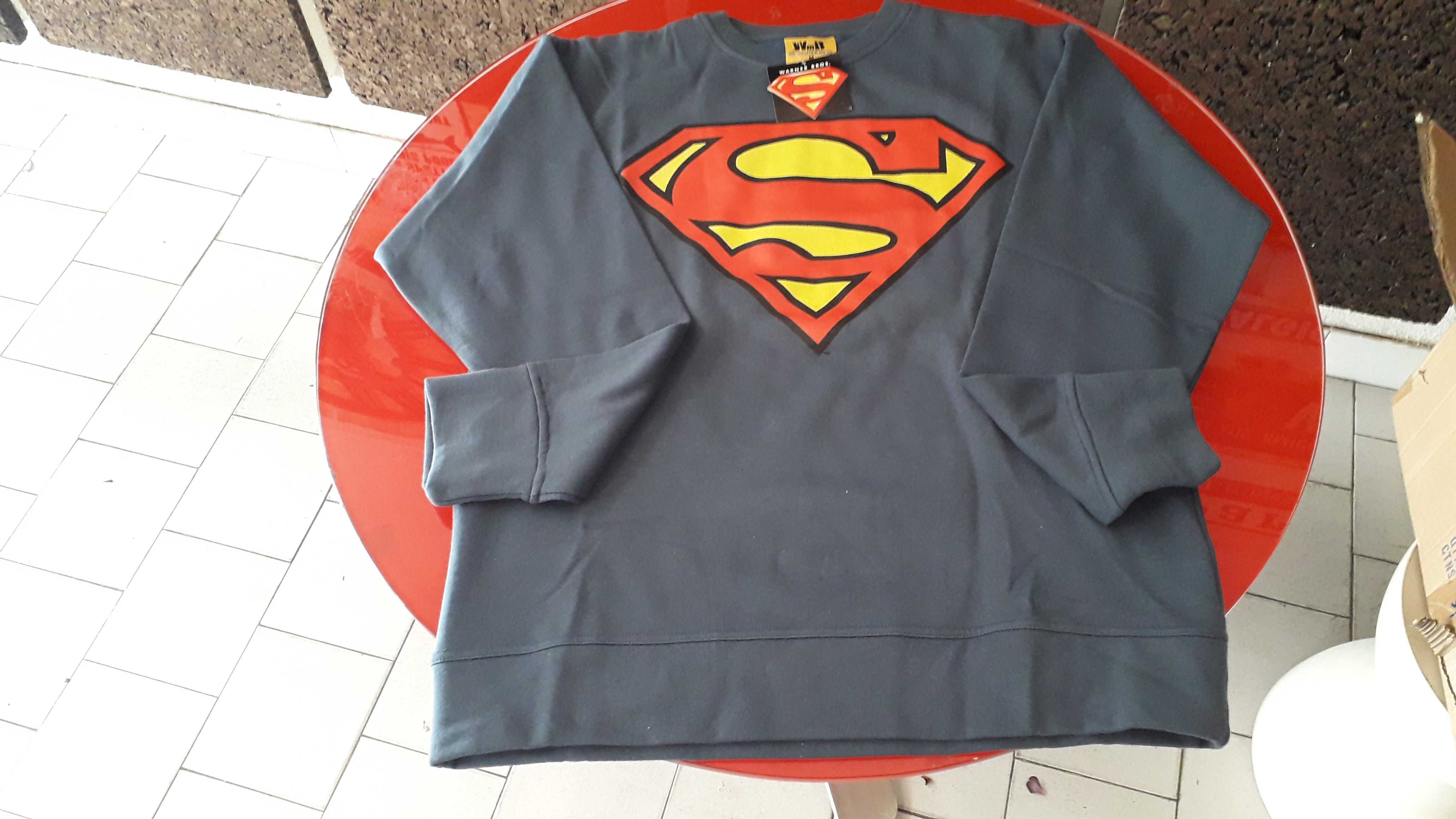Camisola ( Sweater ) de algodão logo Super Homem : tamanho  S
