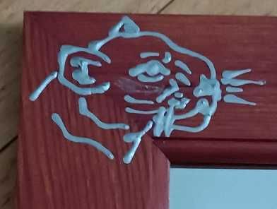 lustro w ramce- ręcznie malowane