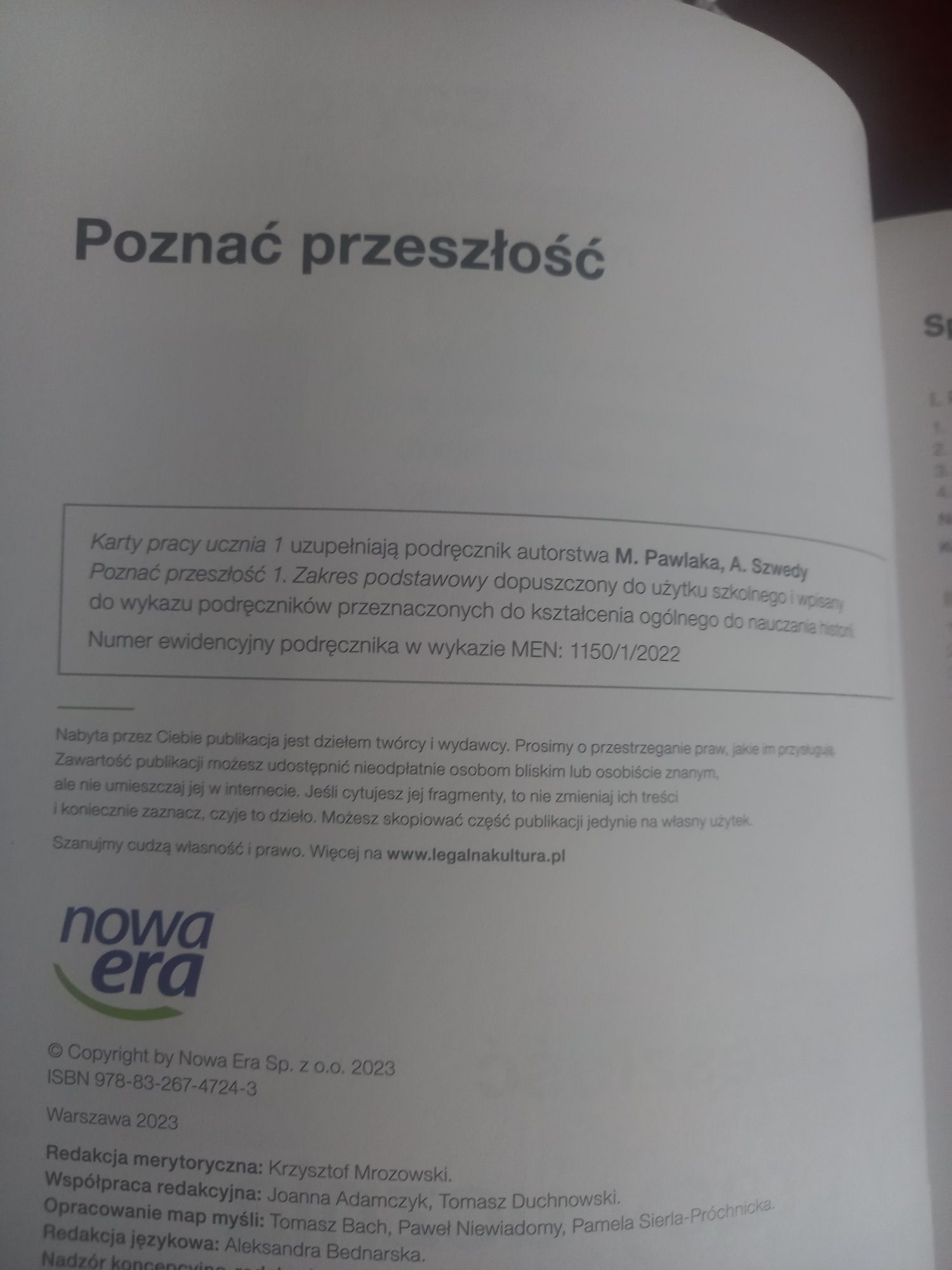 Poznac przeszłość 1 karty pracy zp