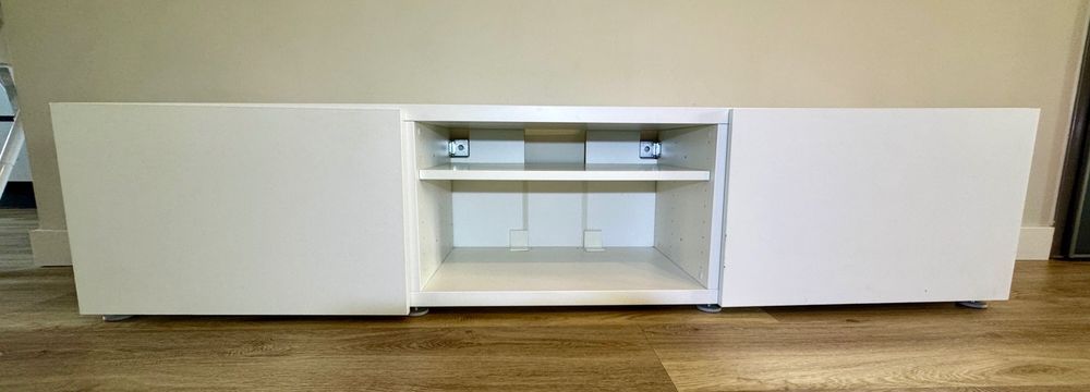 Ikea Rack Besta 180x42x38cm - Móvel de TV com portas, p/ parede e chão