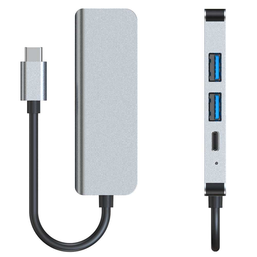 Rozgałęziacz USB HUB przejściówka USB-C 4w1 2xUSB HDMI