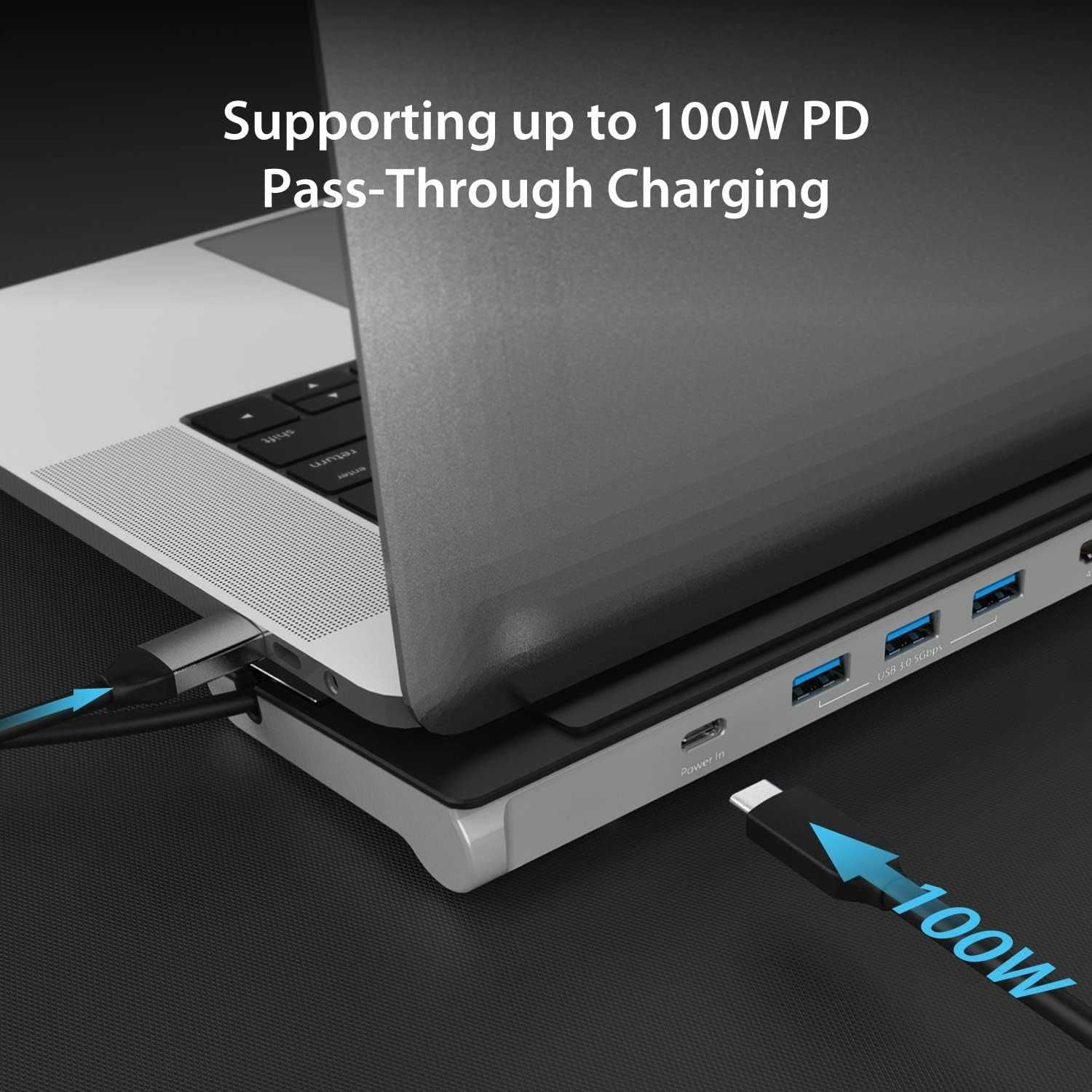 Stacja dokująca USB-C 4K HDMI 4K HDMI, 5 Gbps USB-A MacBook i Windows