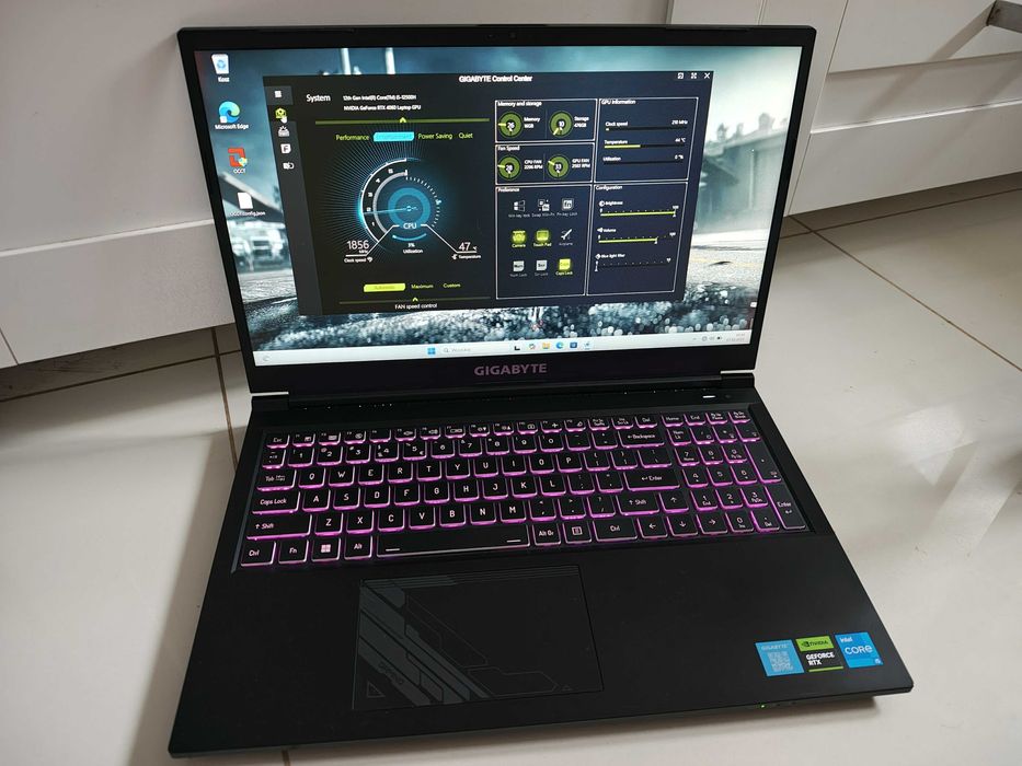 GAMINGOWY Laptop GIGABYTE i5 12GEN 16x4.50Ghz,16GB,RTX4060-8GB/GW2026