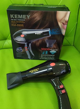 Фен для волосся Kemei KM-8906 3000W з іонізацією Професійний фен