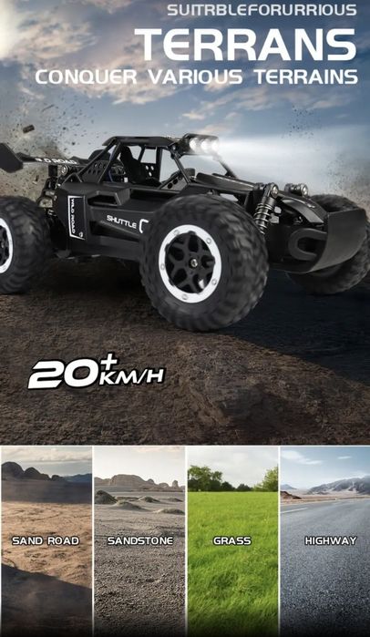 Радіокерована машинка позашляховик Hotdeer Off-Roader пульт авто баггі