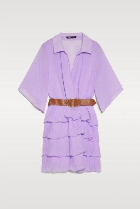 Sukienka Zara XS liliowa