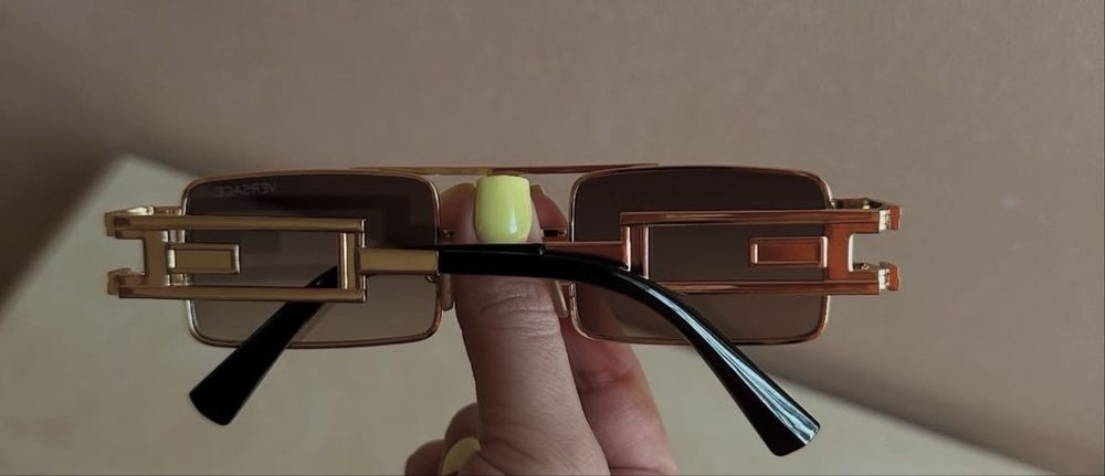 Новые очки, зеркальная линза, лого versace