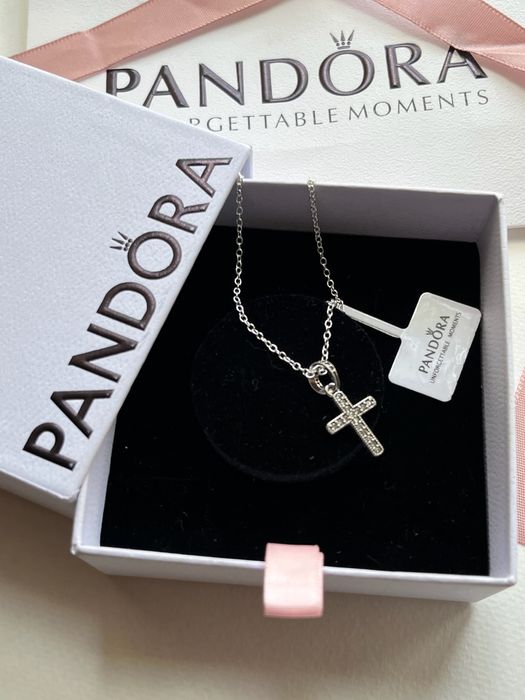 Хрестик Пандора 925 проба із ланцюжком