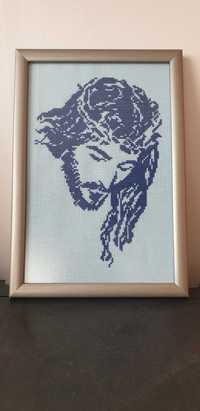 Obraz Jezus w cierniowej koronie-haft krzyżykowy
