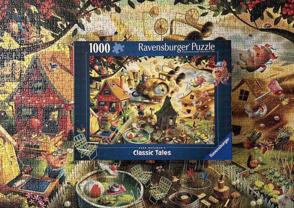 Puzzle Ravensburger 1000 Look Out Little Pigs!