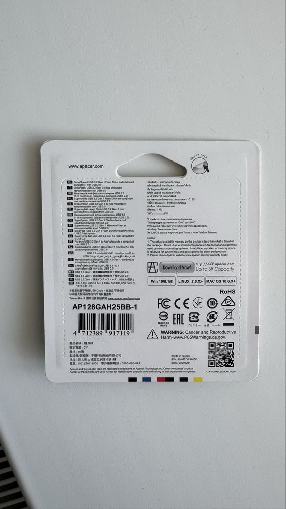 Apacer 128  gb флешка