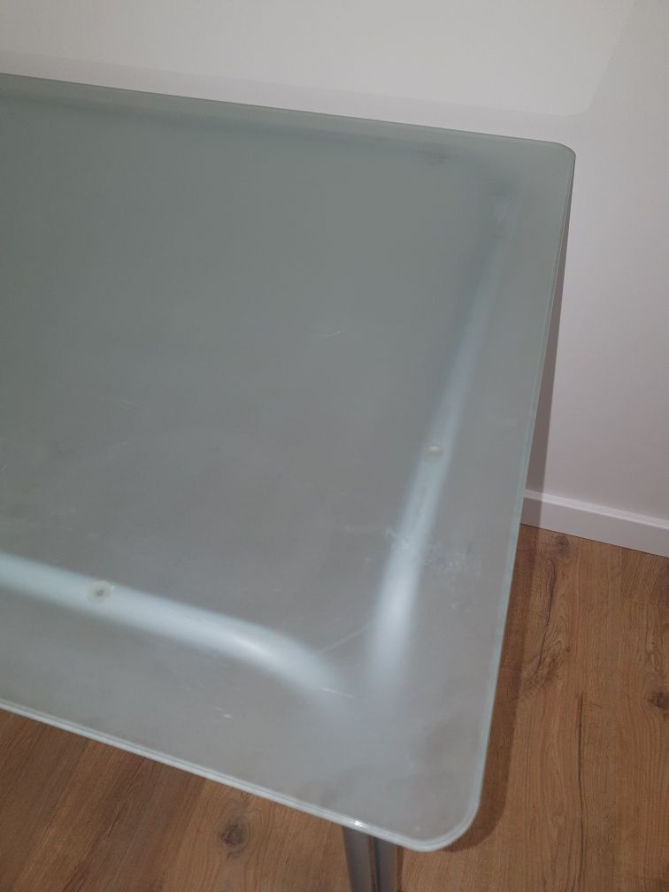 Stół szklany 75x110 wysokość 72cm do domu lub na ogród